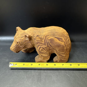 Wooden Bear Sculpture Handmade Figurine