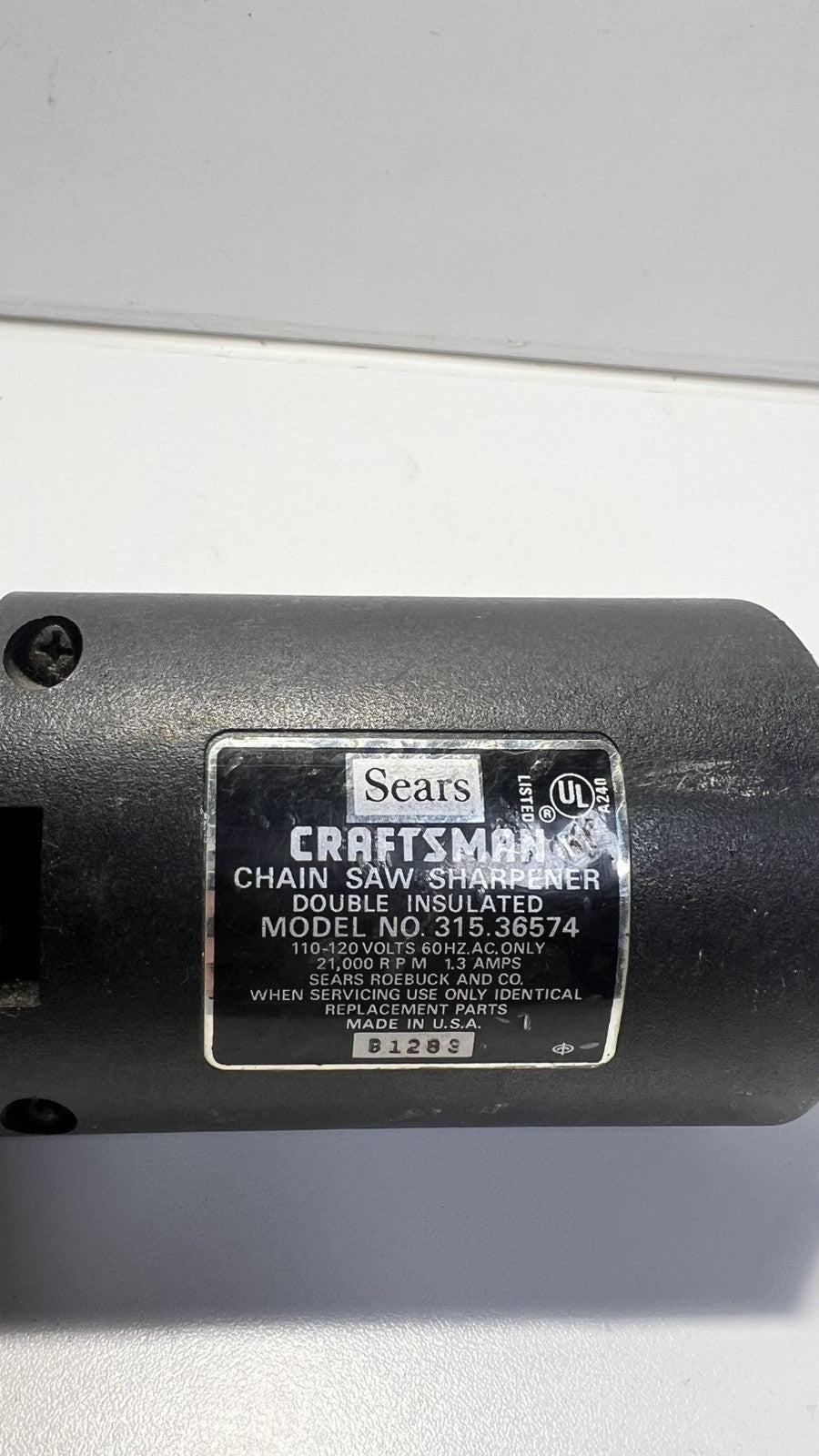 Craftsman Chainsaw Sharpener- Model No. 315.36574 Chain Saw