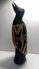 African Tribal Carved Wooden Bird Sculpture - Handcrafted Ethnic Art Décor