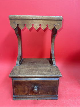 Vintage Handmade Wooden Jewelry Box Wall Display Cabinet