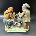 Lefton China Figurine #4146 Old Man and Woman Spinning Statue