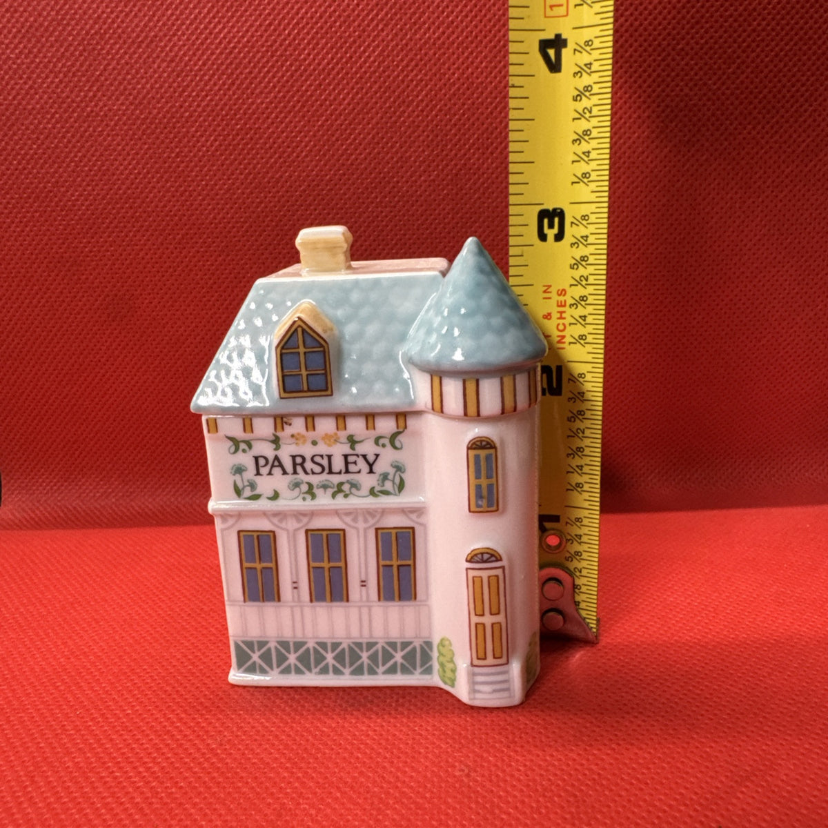 Vintage 1989 Lenox Spice Village PARSLEY Jar With Lid