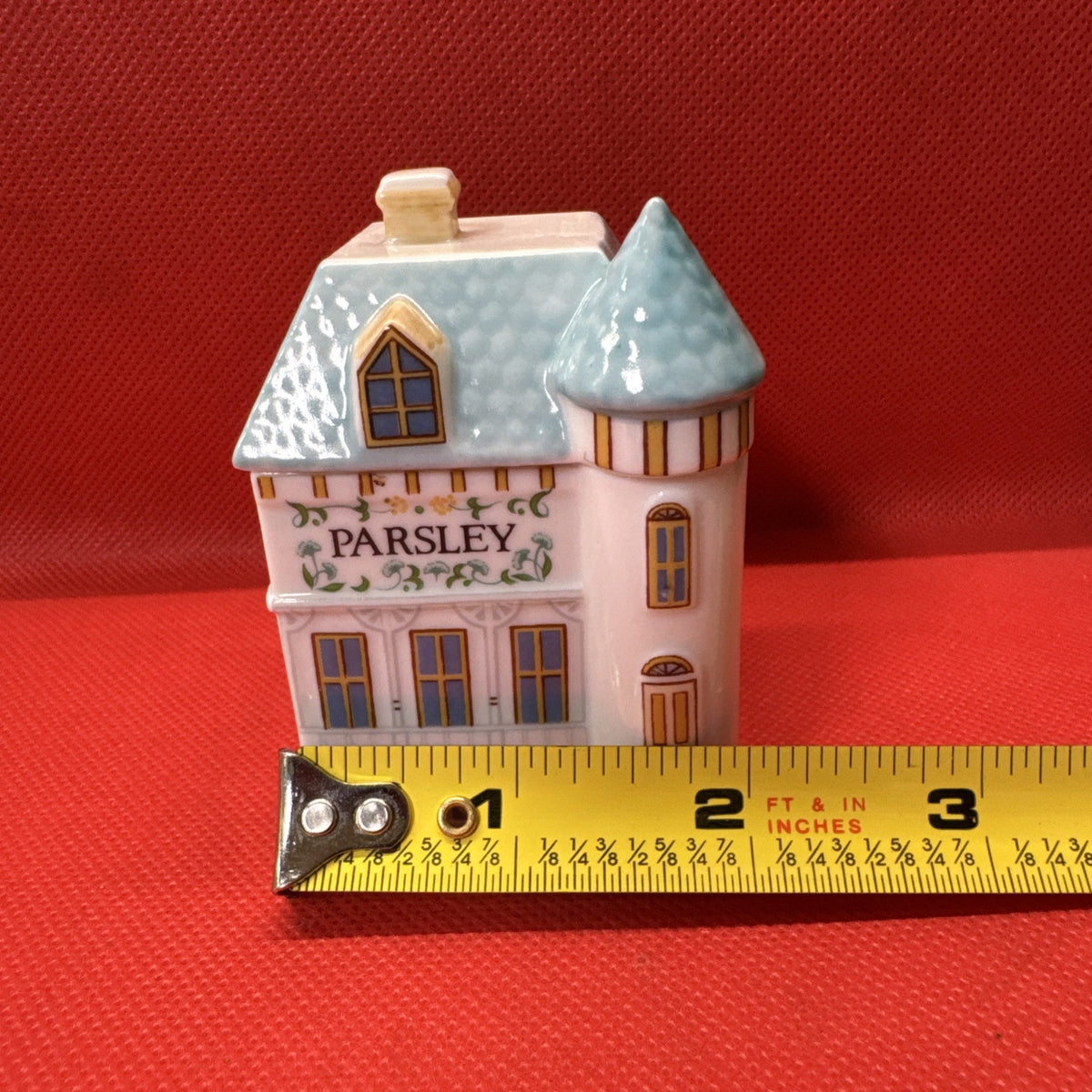 Vintage 1989 Lenox Spice Village PARSLEY Jar With Lid
