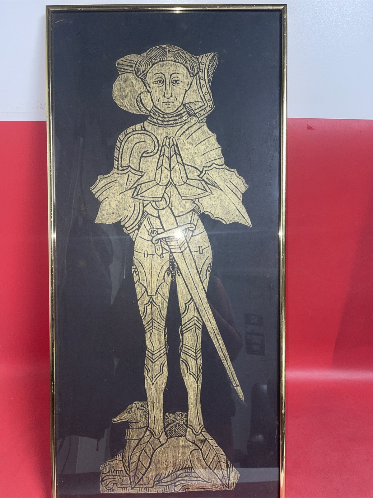 Vintage Art Print Tombstone Framed