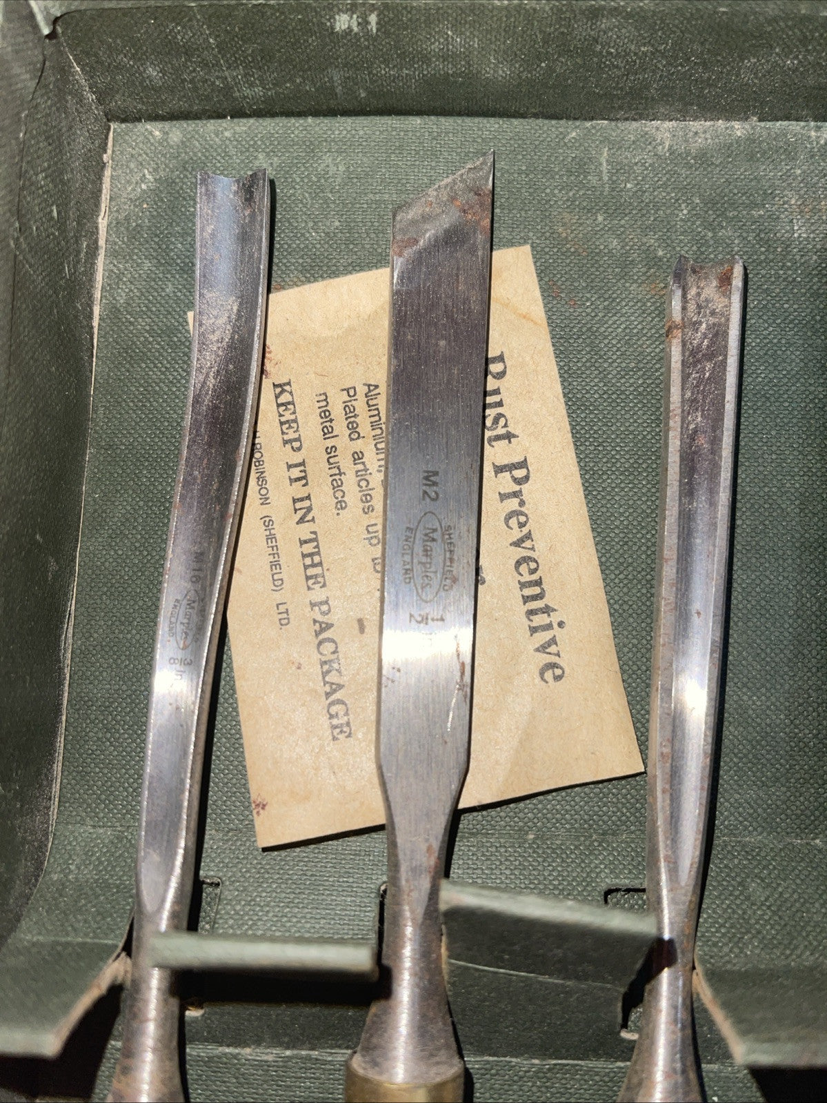 Vintage Marples  Hand Chisels Gravers Wood Carving Tools Set of 6