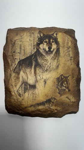 Majestic Wolves Limited Edition Plate - Al Agnew “Enduring Spirits” 2000