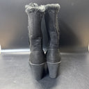 Route 66 Tawney Black Suede Look Wedge Heel Boots Women's Size 8.5M/ Used