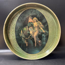 Vintage Clysmic King Of Table Waters Metal Serving Tray 14” Platter