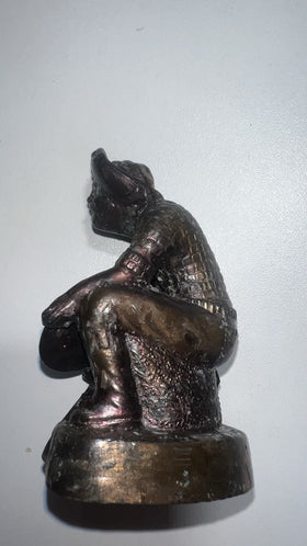 Vintage Colorado Gold Miner Statue Copper-Plated Souvenir Panning Figurine