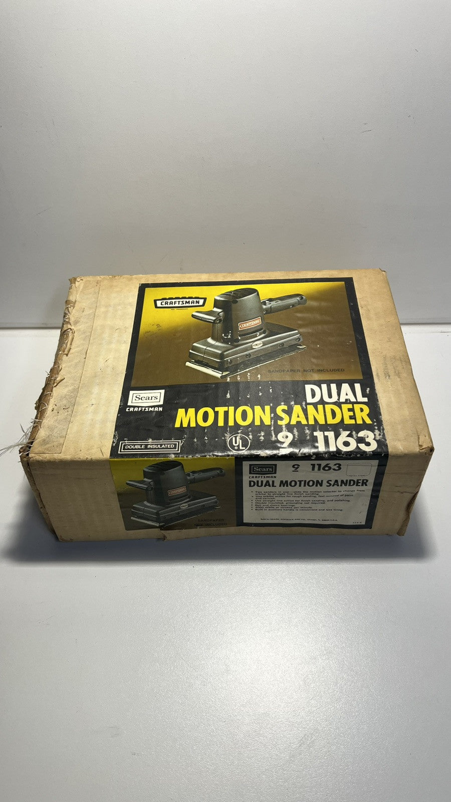 NEW VINTAGE SEARS CRAFTSMAN DUAL MOTION SANDER DOUBLE INSULATED NIB
