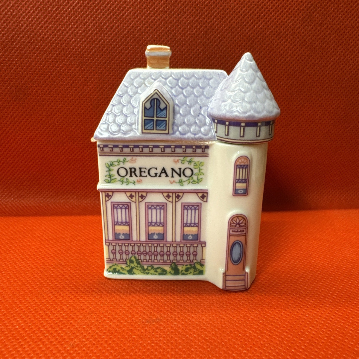 Vintage 1989 Lenox Spice Village OREGANO Spice Jar With Lid
