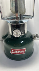 Coleman Lantern 4 1978 Model 220 220J Clear Globe Yellow Case Double Mantle