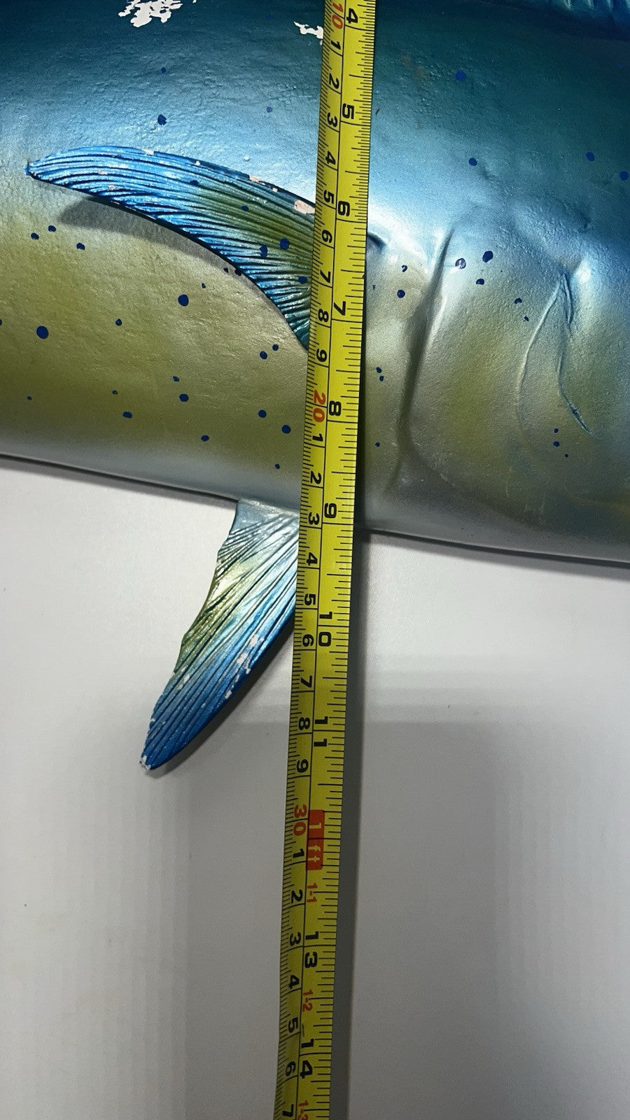 Large Fiberglass Mahi Mahi Fish Mount - Ocean Wall Decor 28” Vibrant Colors