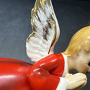 Vintage Josef Originals Christmas 1950s Angel Girl Music Box Holly Kitschy