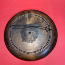 Vintage Handcrafted Wood Wall Plates in Folk Style in Man and Women, Diameter 8”