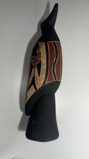 African Tribal Carved Wooden Bird Sculpture - Handcrafted Ethnic Art Décor