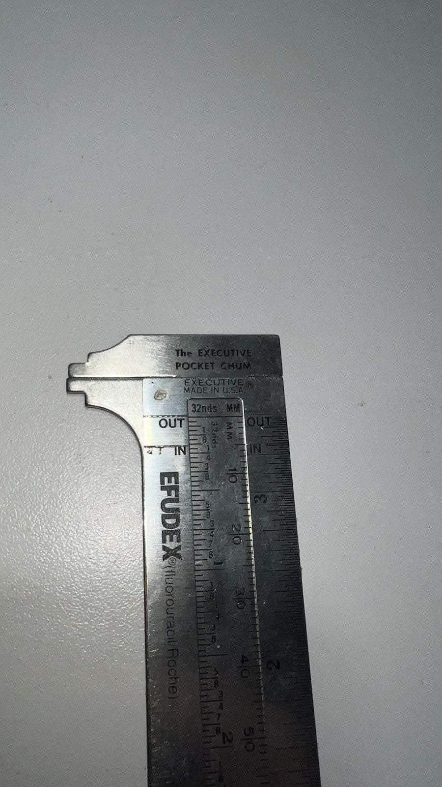 Vintage The Executive Pocket Chum Sliding 3 1/2" Caliper Stainless Steel USA