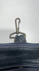 Vintage Leather Golf Pouch with Winged Ball and Clubs Embroidery