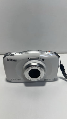 Nikon COOLPIX S33 13.2MP Waterproof Digital Camera + Battery, SD Card & Case