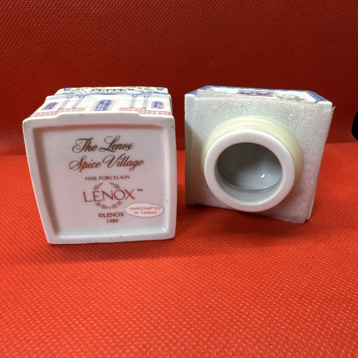 Vintage 1989 Lenox Spice Village PEPPER Jar With Lid