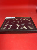 Native American Artifacts Lot 24 w/ Frame Arrowheads Collection 9”x7” Frame #21