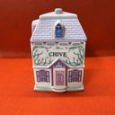 Vintage 1989 Lenox Spice Village CHIVE Jar With Lid