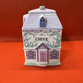 Vintage 1989 Lenox Spice Village CHIVE Jar With Lid