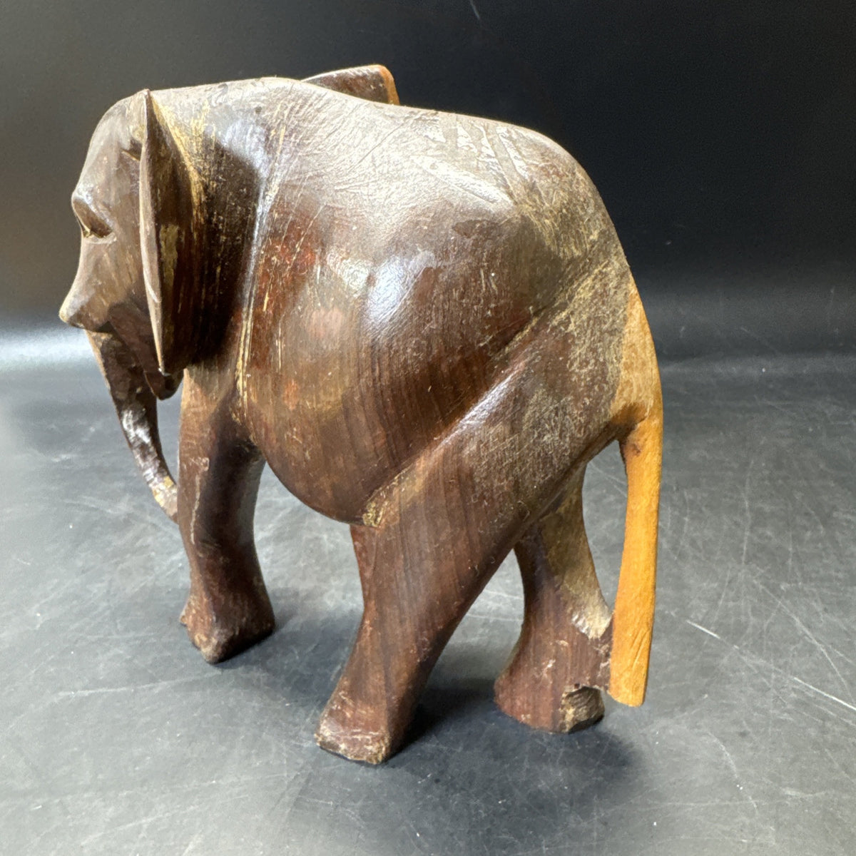 Wooden Elephant Statue Hand Carved Decoration Home