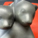Vtg PIGEON FORGE POTTERY Matte Satin Black Bear Cubs Figurine
