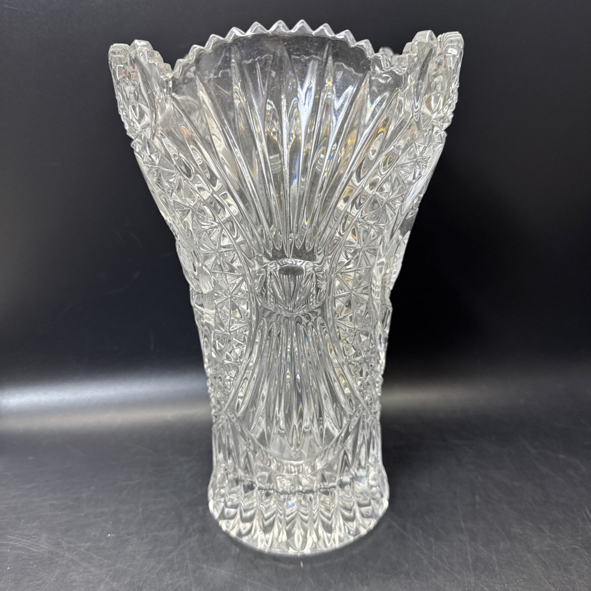 Vintage Hofbauer Byrdes Crystal Birds Vase 10” Tall