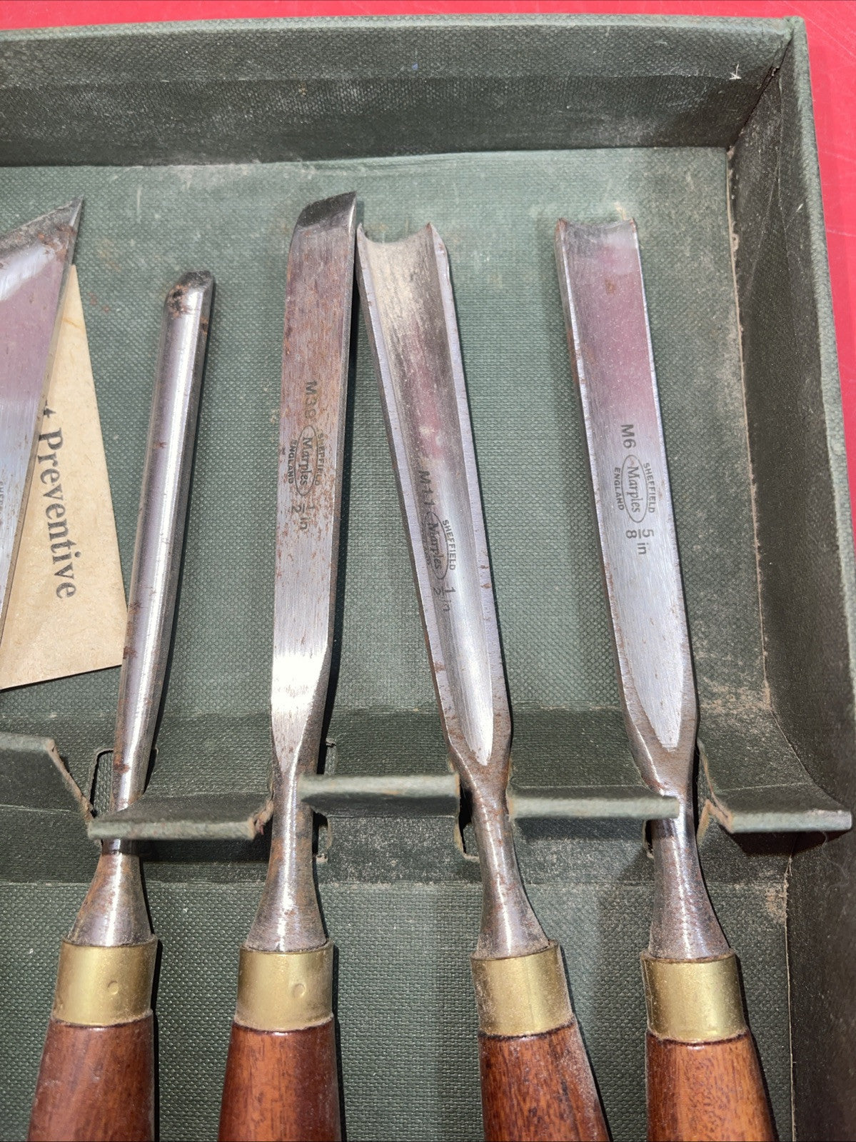 Vintage Marples  Hand Chisels Gravers Wood Carving Tools Set of 6