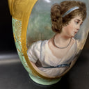 Antique Porcelain Hand Painted Vase With Portrait Of Women, France, Signed!!!