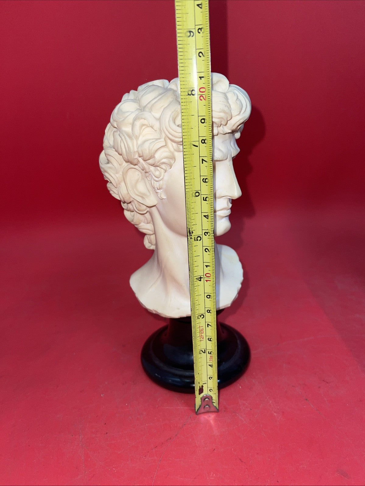 ANTIQUE G. RUGGERI DAVID BUST ON BASE MARBLE BASE