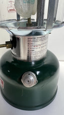 Coleman Lantern 4 1978 Model 220 220J Clear Globe Yellow Case Double Mantle