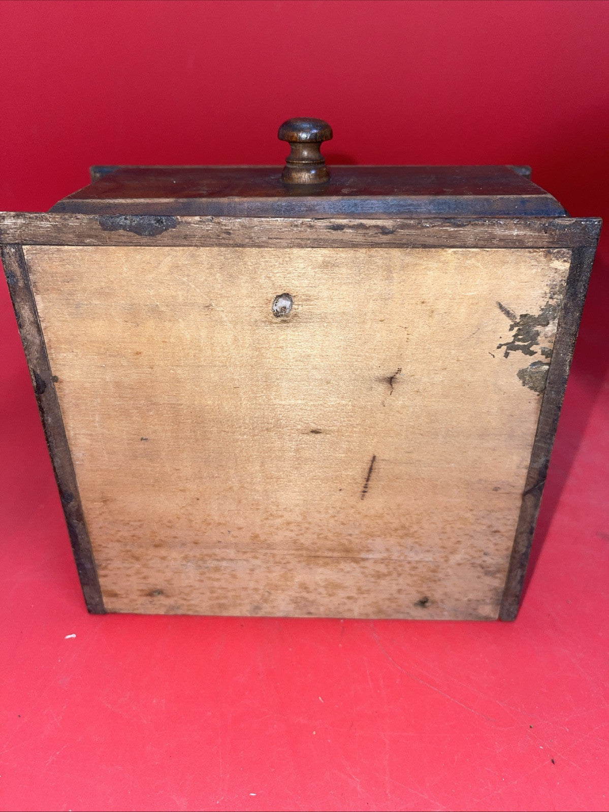 Vintage Handmade Wooden Jewelry Box Wall Display Cabinet