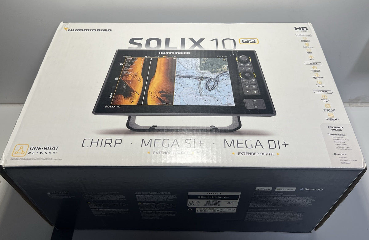 Humminbird Solix 10 411530-1 . Chirp. Mega SI+. Mega DI+. G3. With Transducer