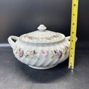 Creative Fine China REGENCY ROSE Japan Covered Handled Vegetable Dish