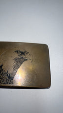 Ampersand Solid Brass Bald Eagle Buckle Kalamazoo Michigan Hand Made VTG 1970's