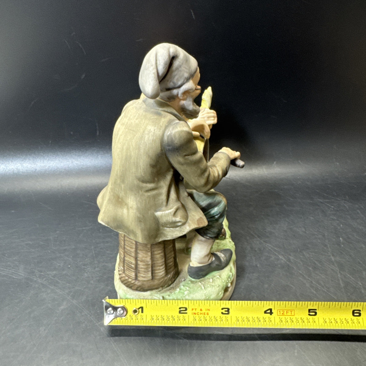Lefton China Figurine #4146 Old Man and Woman Spinning Statue
