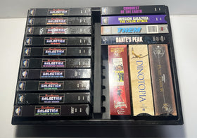 10 Battlestar Galactica VHS Tapes + 7 Cassette. Many Packed