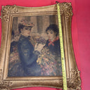 Vintage Wall Art Print Huldah Lady Portrait Mid Century  Wood Frame