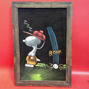 PEANUTS SNOOPY  Vintage Felt Painting 1980'S