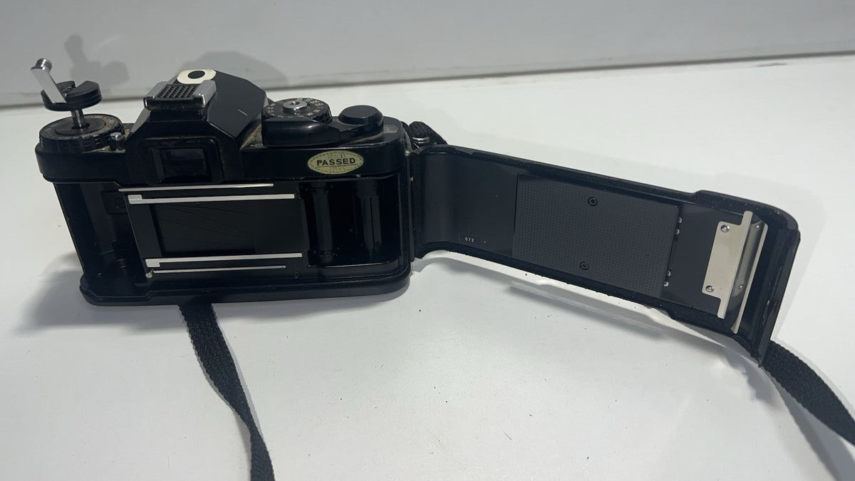 CHINON CE-4 Vintage 35mm SLR Film Camera with Rokinon 49mm- Untested