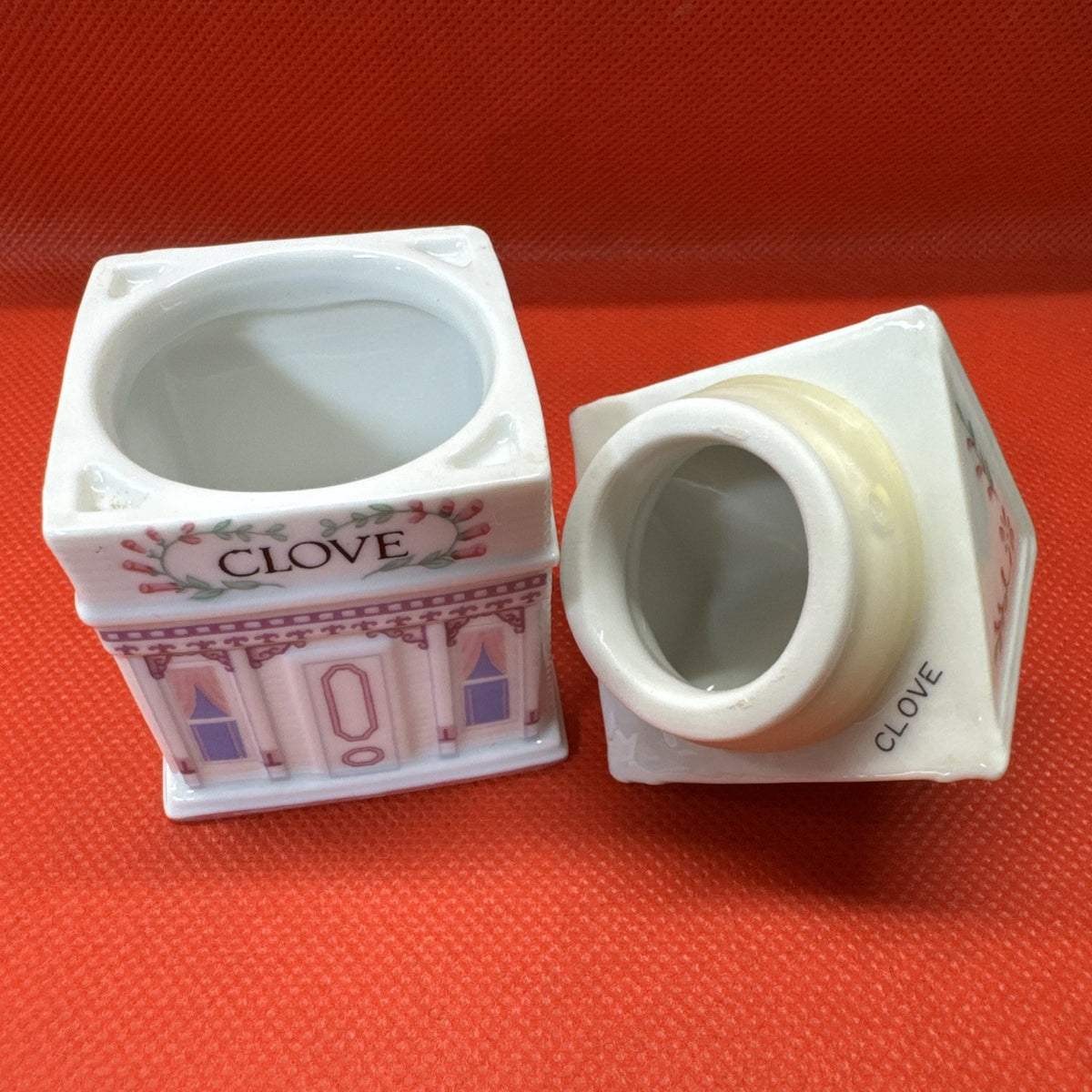 Vintage 1989 Lenox Spice Village CLOVE Jar With Lid