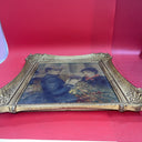 Vintage Wall Art Print Huldah Lady Portrait Mid Century  Wood Frame