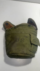 Vintage US Military LC-1 Canteen Cover with ALICE Clips – Nylon, OD Green