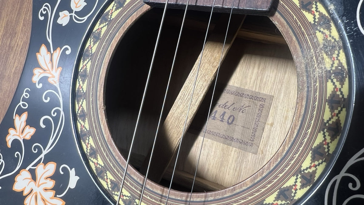 Vintage Checkmate G440 Acoustic Guitar - Needs Repair, Scratches & Missing Parts