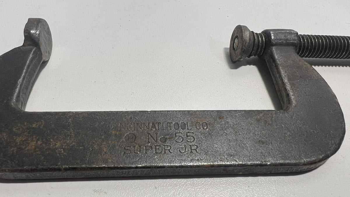 Vintage C-Clamps Lot - Cincinnati Tool Co & More - Heavy Duty Metal Clamps.Lot 3