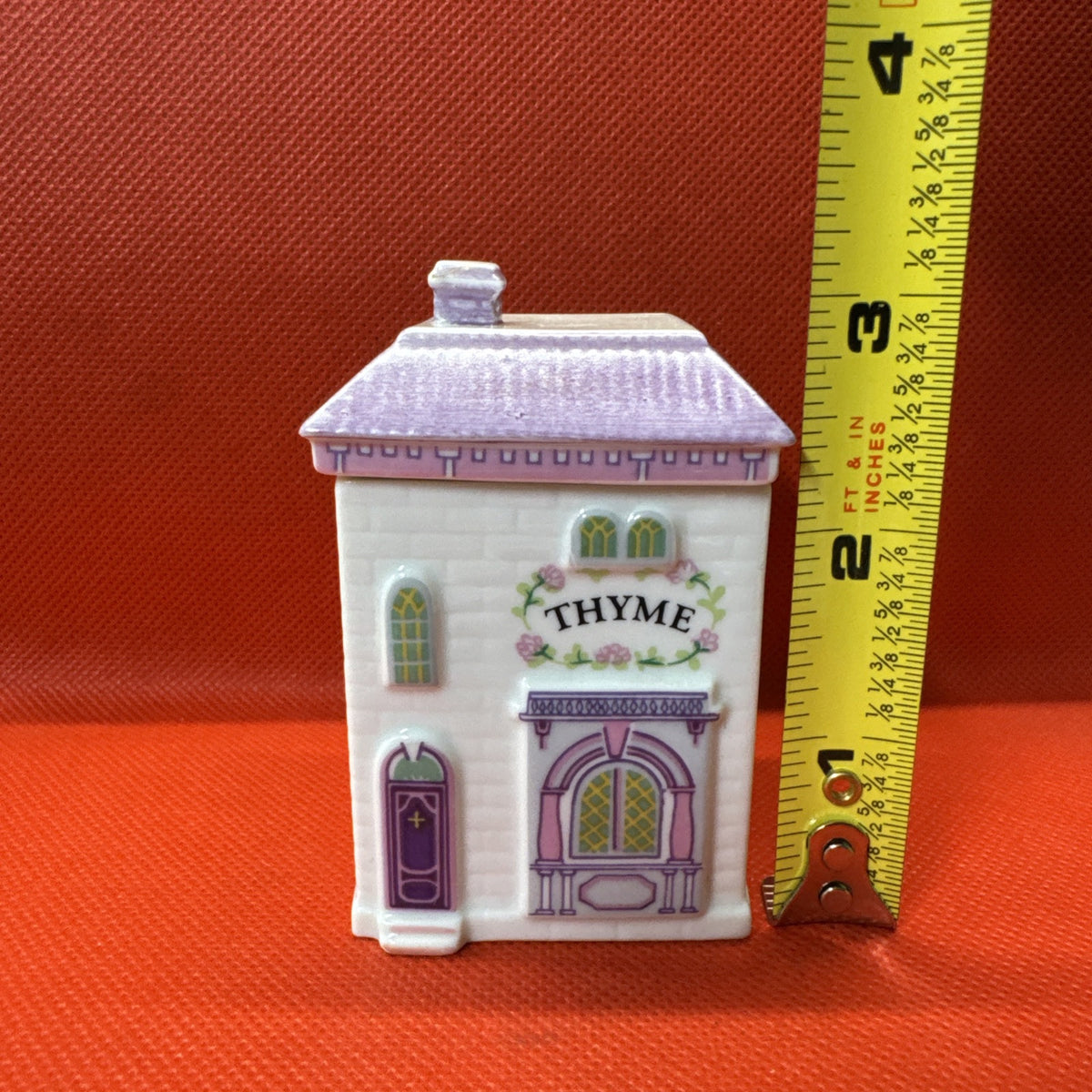 Vintage 1989 Lenox Spice Village THYME Jar With Lid (has Ships)
