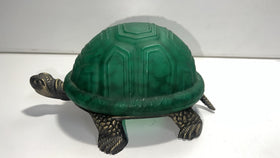 Turtle Night Light Glass Green Corded Vintage. Untested.